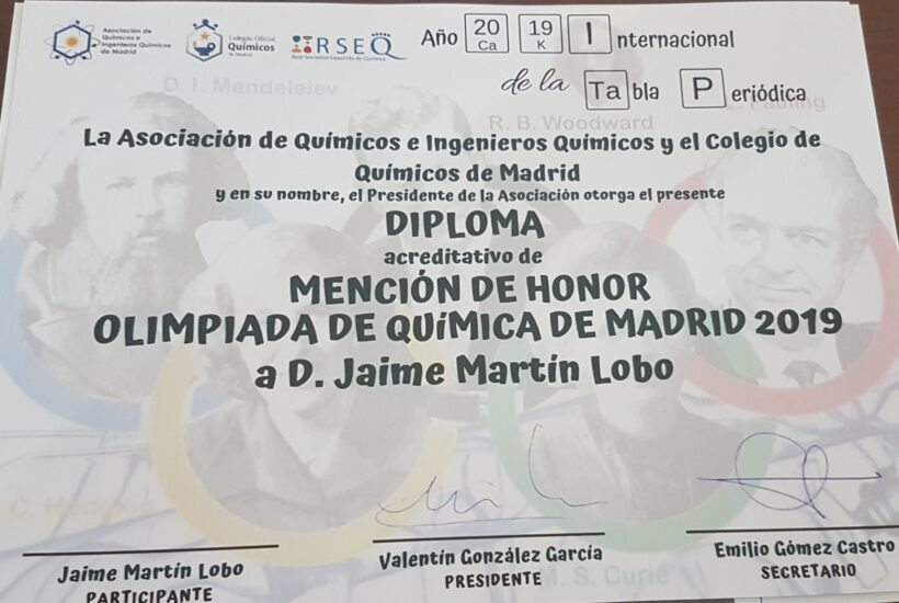 Jaime Martín Olimpiada de Química