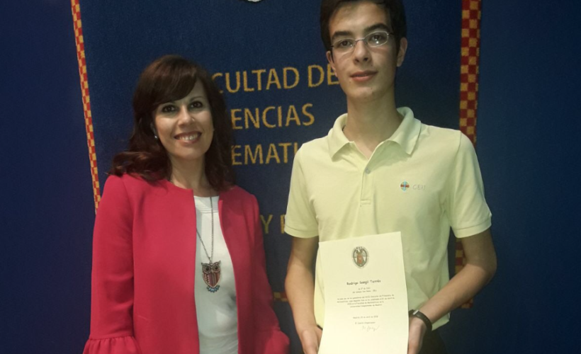 El alumno Rodrigo Sangil, premiado en el XXII Concurso de Primavera de Matemáticas