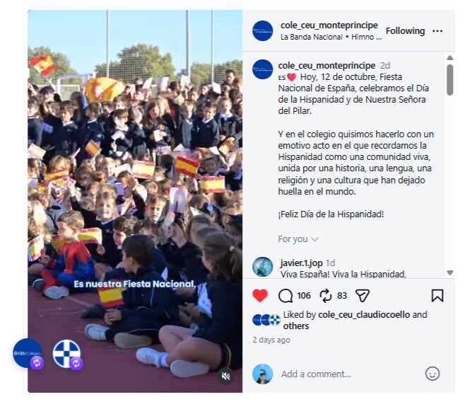 ceumonteprincipe bandera instagra • Celebramos el Pilar, la Hispanidad y el honor de pertenecer a España